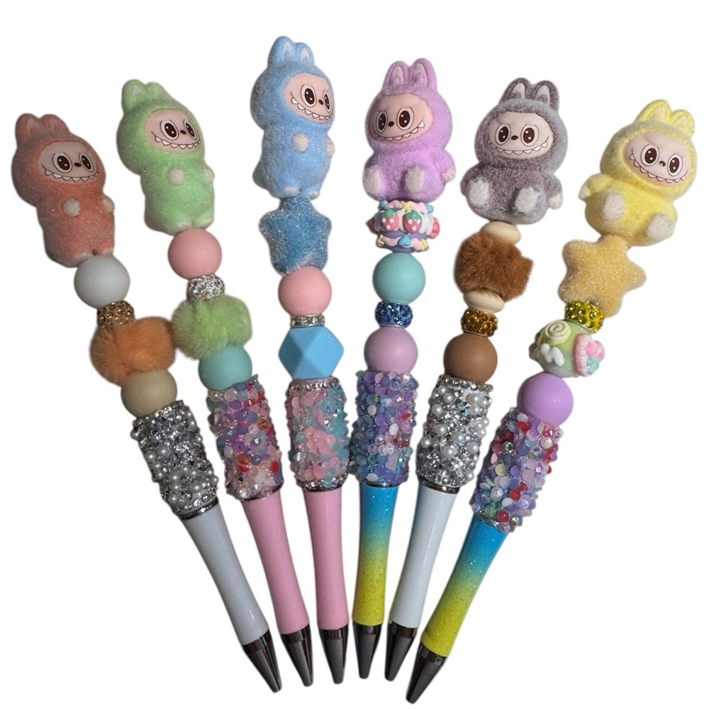 Back in stock !.Handcrafted pens . Rainbow theme Labubu…price is for 1 pen . - Picture 2 of 7